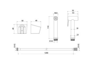 Гигиенический ручной душ Aquatek AQ2054CR хром